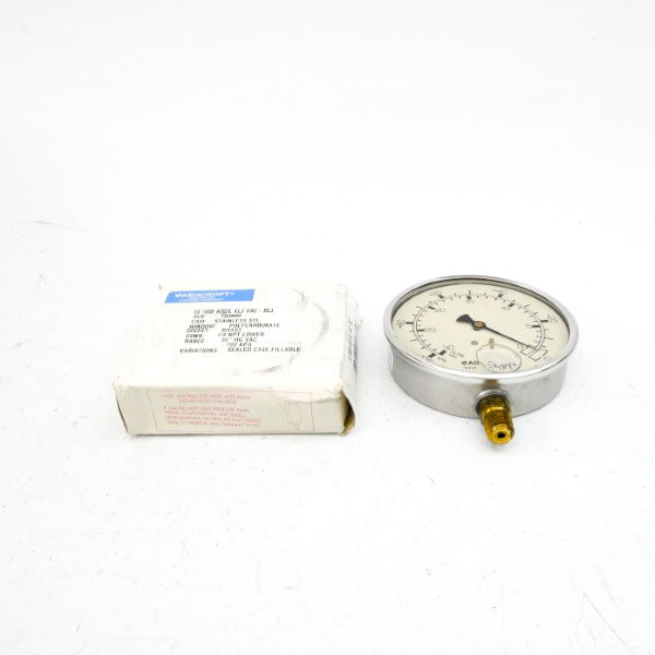 ASHCROFT 101008A02LXLJVAC-BCJ 30"HGVAC NSMP