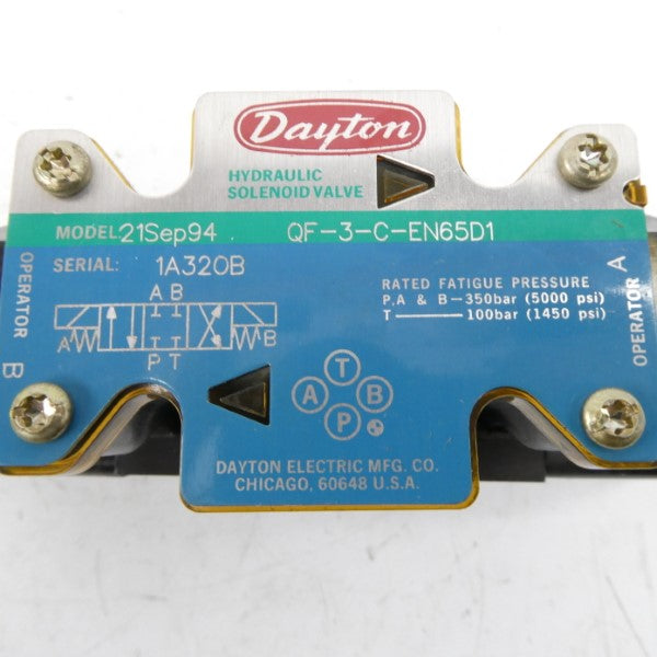 DAYTON QF-3-C-EN65D1 110/120V .48/.46A 5000PSI NSMP