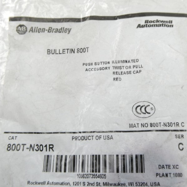 ALLEN BRADLEY 800T-N301R SER. C NSMP