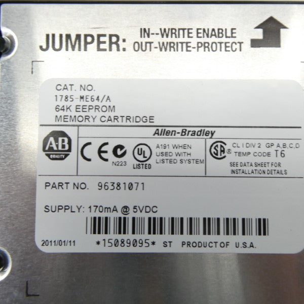 ALLEN BRADLEY 1785-ME64 SER. A 5VDC NSMP