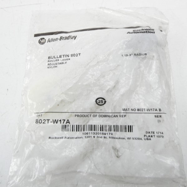 ALLEN BRADLEY 802T-W17A SER. B 1.19-3" NSMP