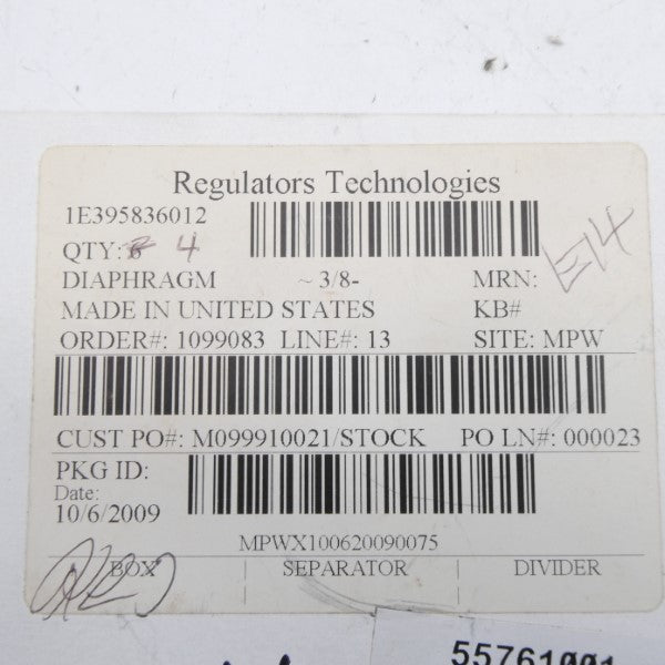 REGULATORS TECHNOLOGIES 1E395836012 (PKG OF 4) NSMP
