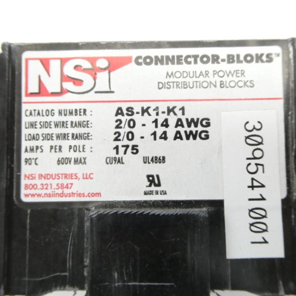 NSI AS-K1-K1 600V 175A (PKG OF 3) NSMP