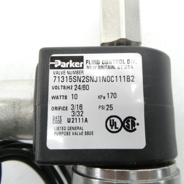 PARKER 71315SN2SNJ1N0C111B2 24V 25PSI 3/16" NSMP