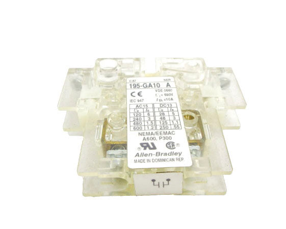INDUSTRIAL SPARE PART 195-GA10 SER. A 600VAC 1.2A NSNP