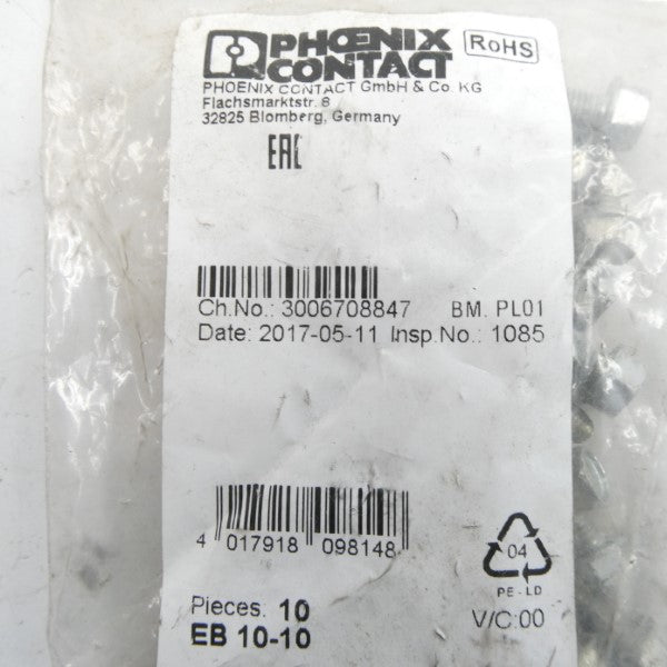 PHOENIX CONTACT EB10-10 (PKG OF 10) NSMP