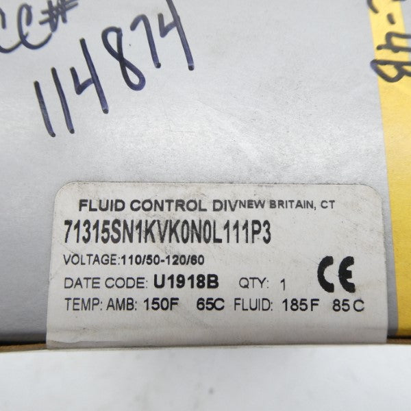PARKER 71315SN1KVK0N0L111P3 110/120V NSFS