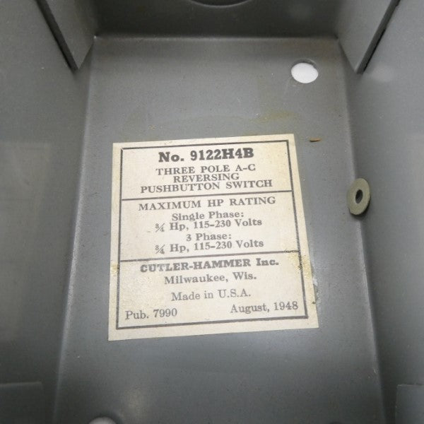 CUTLER HAMMER 9122H4B 115/230V NSMP