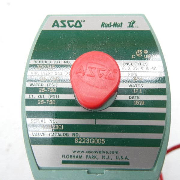 ASCO 8223G005 220/240V 25-750PSI 3/4" NSMP