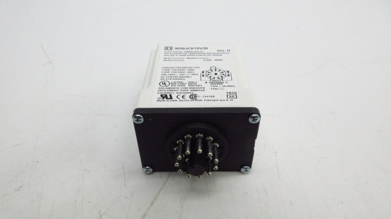 SQUARE D 9050JCK70V20 SER. H 110/120V 10A 0.05S-999H NSMP