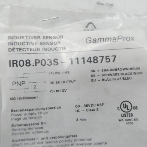 BAUMER IR08.P03S-11148757 6-36VDC NSMP