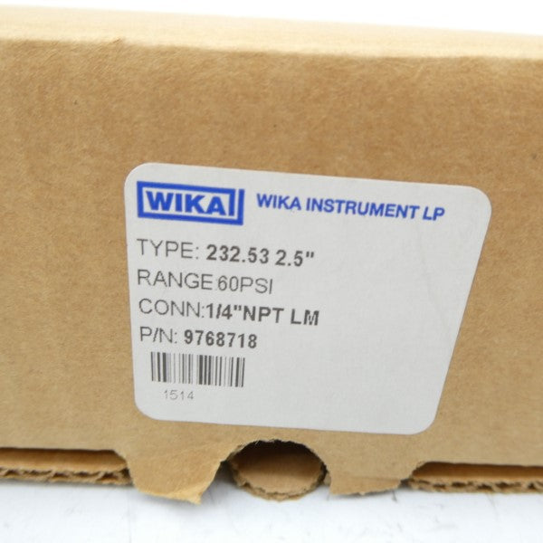 WIKA 9768718 60PSI 1/4" NSMP