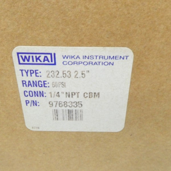 WIKA 9768335 60PSI 2.5" NSMP