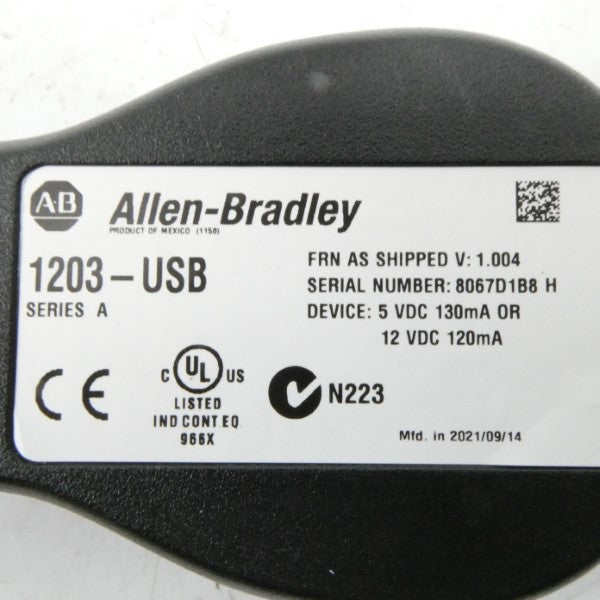 ALLEN BRADLEY 1203-USB SER. A F/W V1.004 12VDC (BR/WH) NSMP