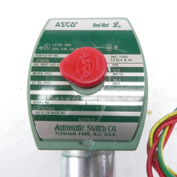 ASCO 8220G3 22/24V 5-50PSI 1/2" NSNP