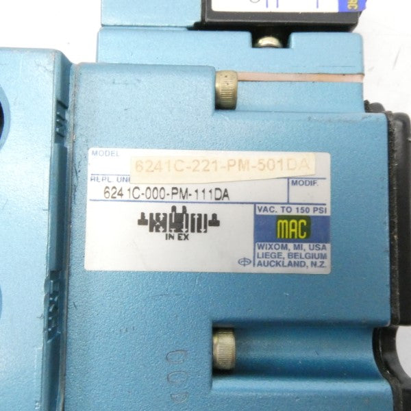 MAC 6241C-221-PM-501DA 24VDC 150PSI NSNP