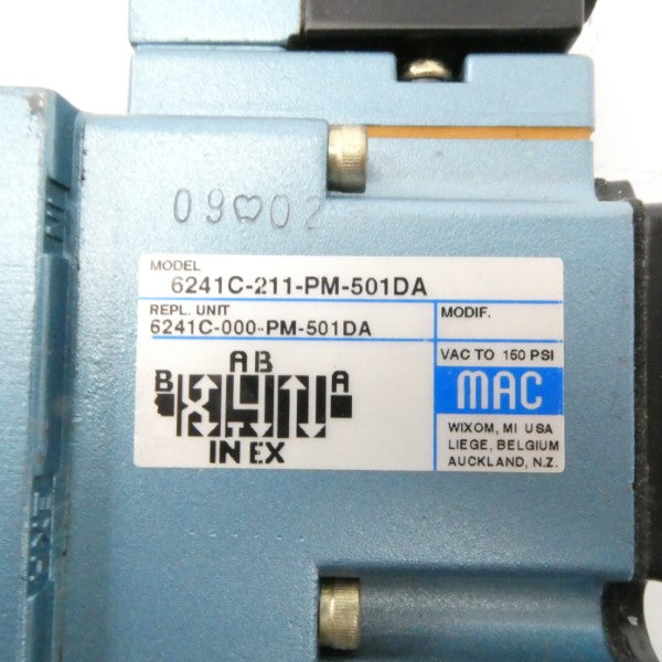 MAC 6241C-211-PM-501DA 24VDC 150PSI NSNP