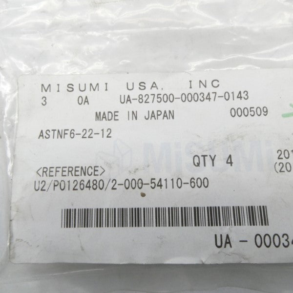 MISUMI ASTNF6-22-12 (PKG OF 4) NSMP