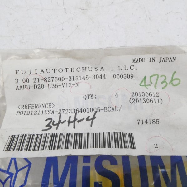 MISUMI AAFH-D20-L35-V12-N (PKG OF 4) NSMP