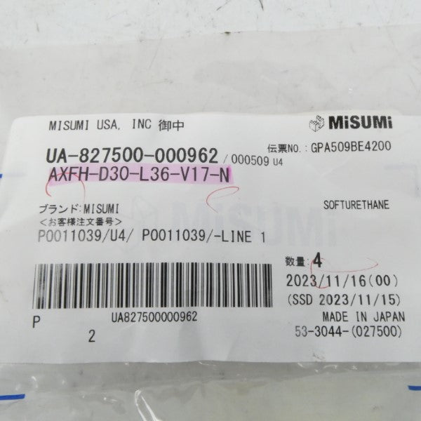 MISUMI AXFH-D30-L36-V17-N (PKG OF 3) NSMP