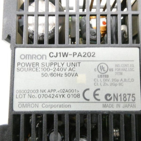 OMRON CJ1W-PA202 100-240VAC UNMP