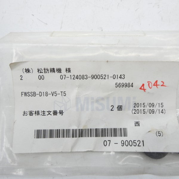 MISUMI FWSSB-D18-VD-T5 (PKG OF 2) NSMP