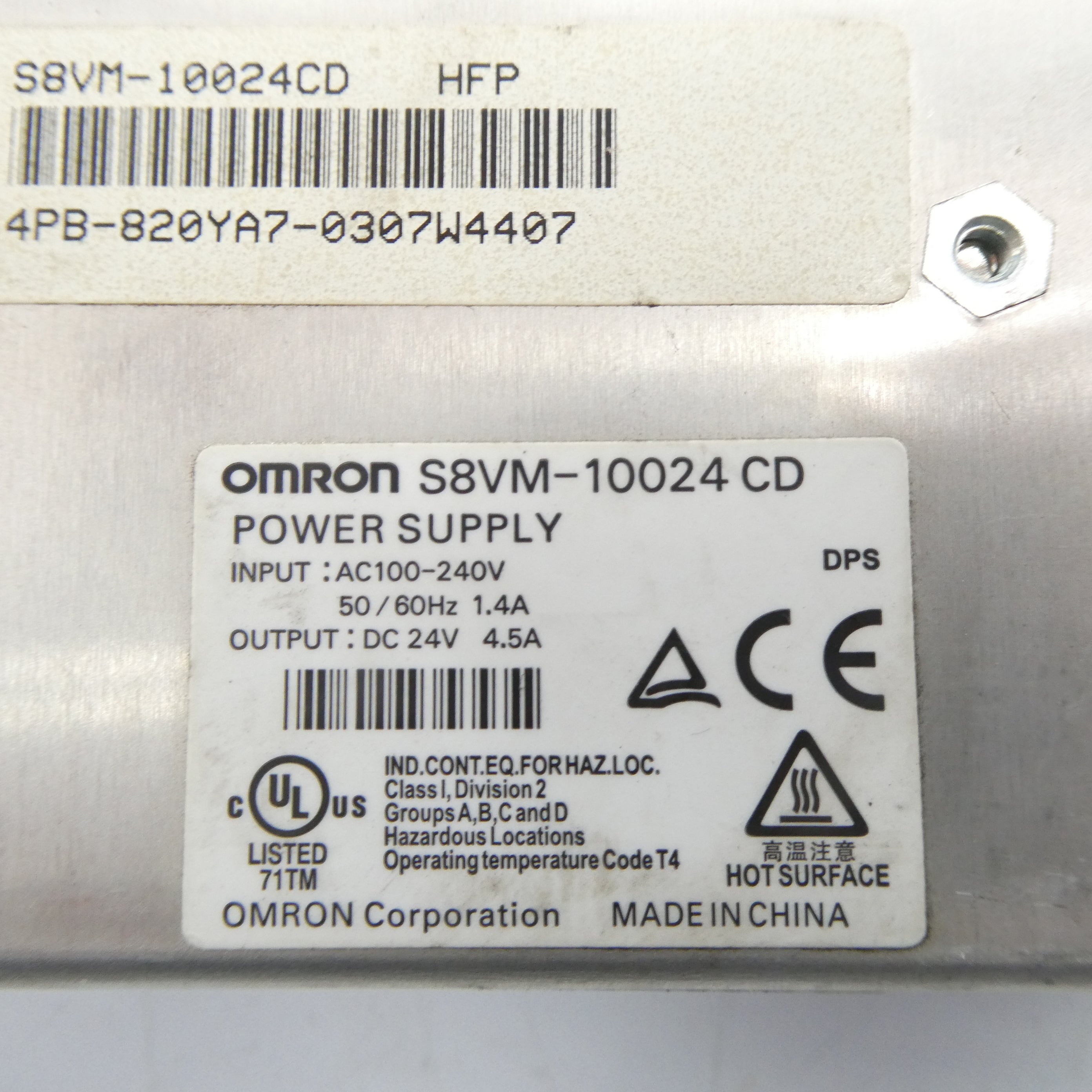 OMRON S8VM-10024CD 100-240VAC 1.4A NSNP