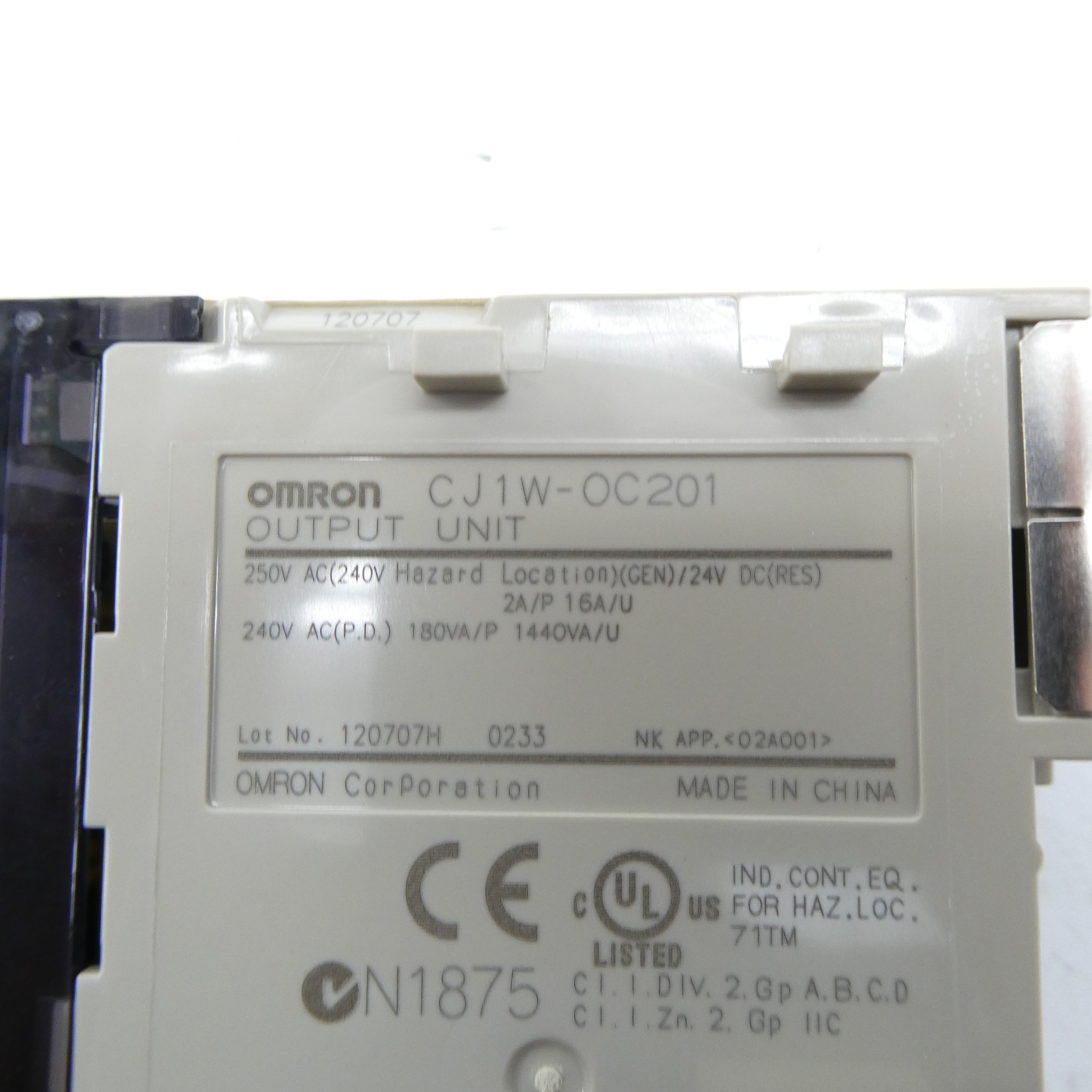 OMRON CJ1W-OC201 250VAC 16A NSMP