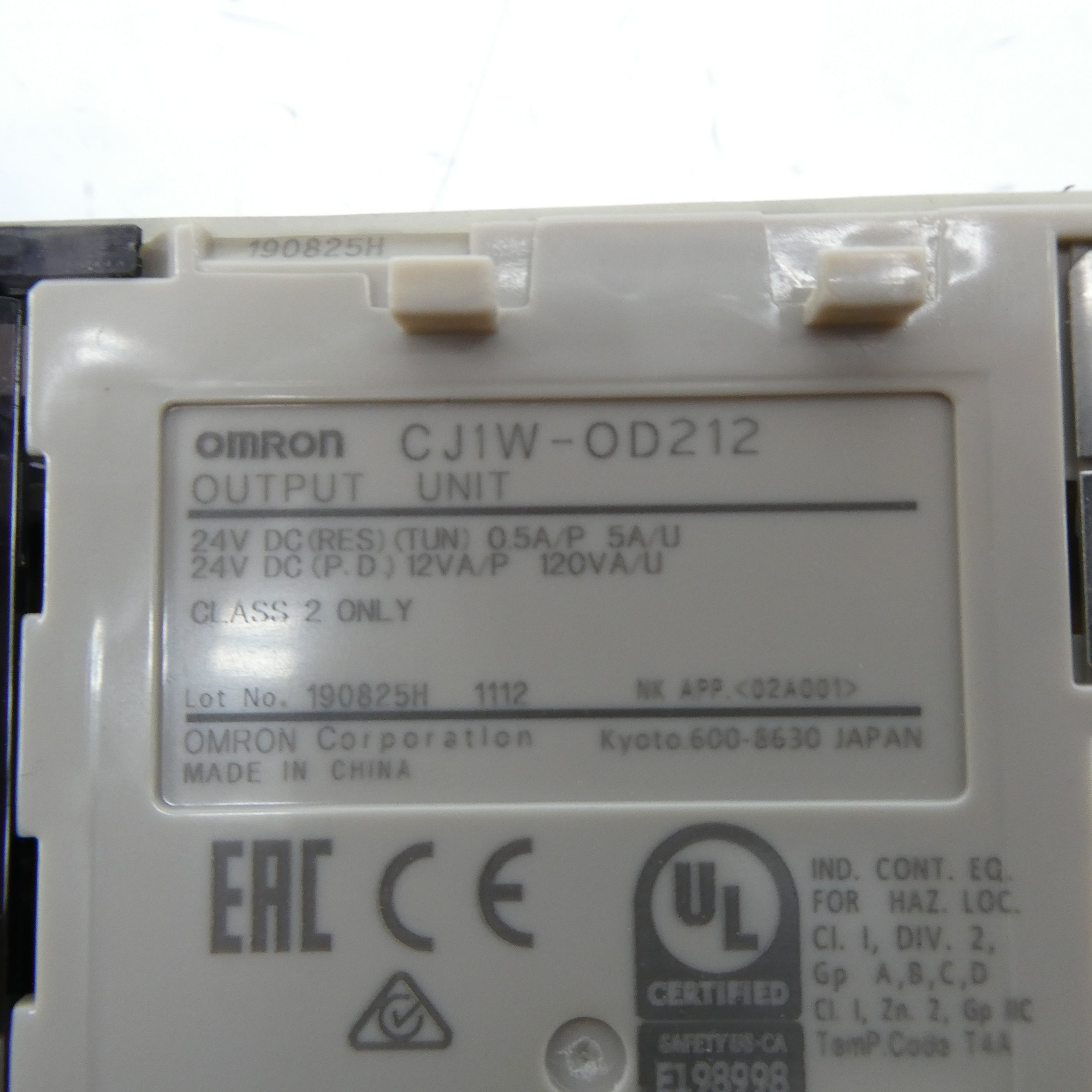 OMRON CJ1W-OD212 24VDC 5A NSMP