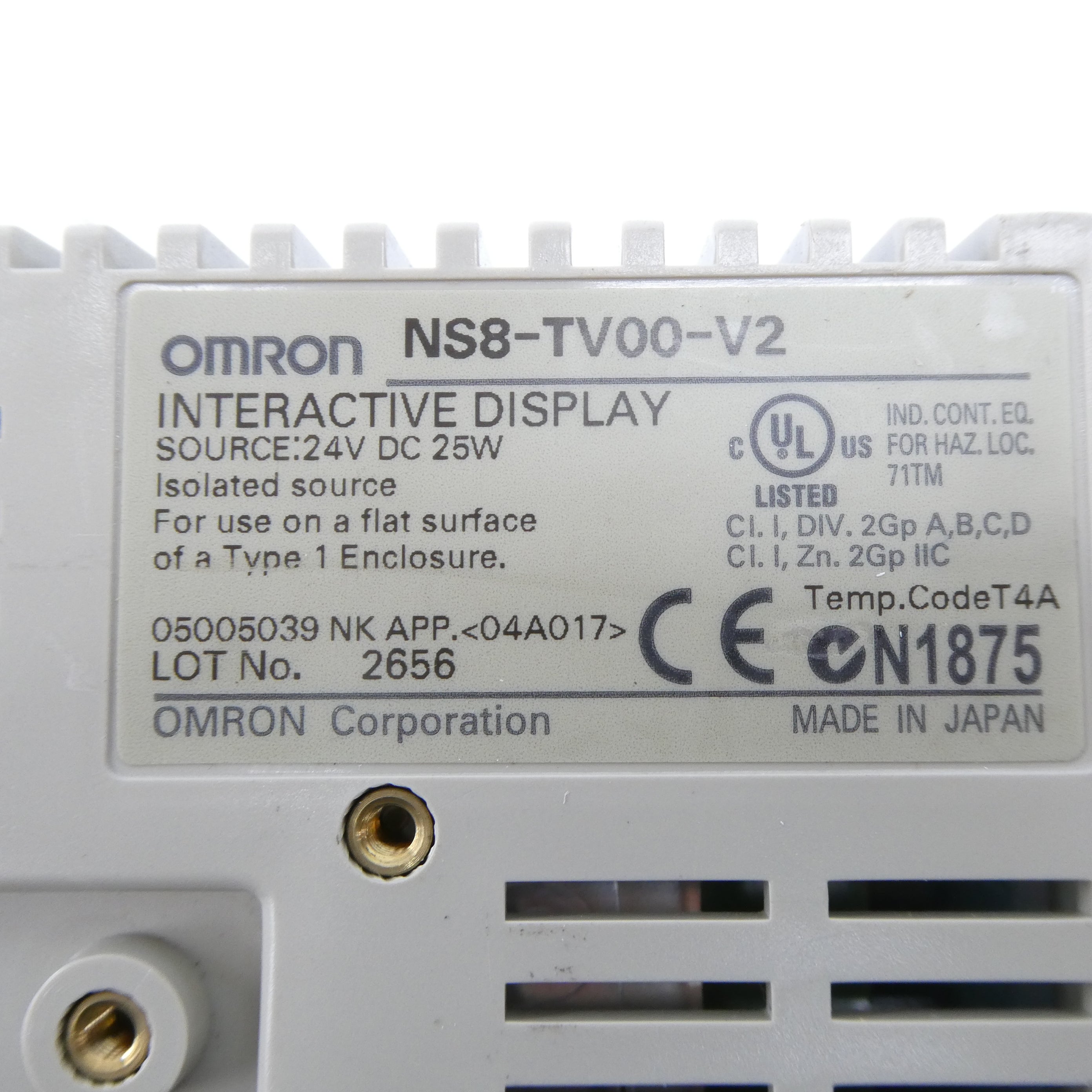 OMRON NS8-TV00-V2 24VDC NSNP