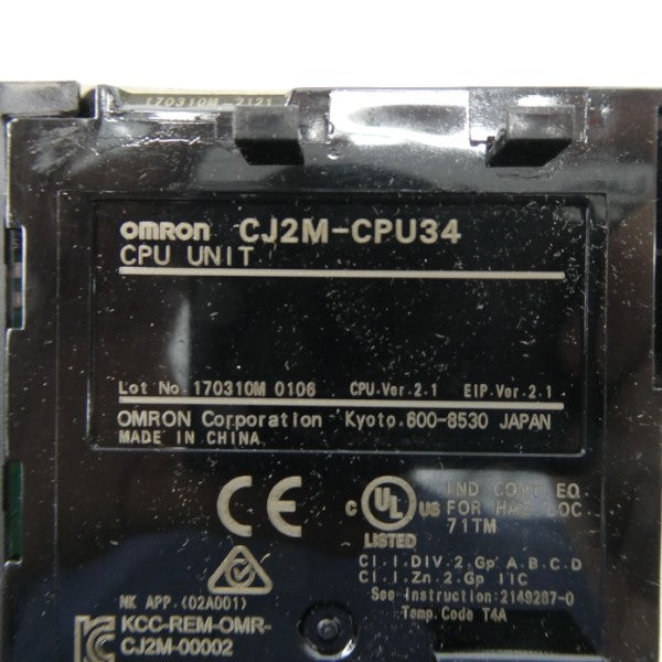 OMRON CJ2M-CPU34 VER. 2.1 NSMP