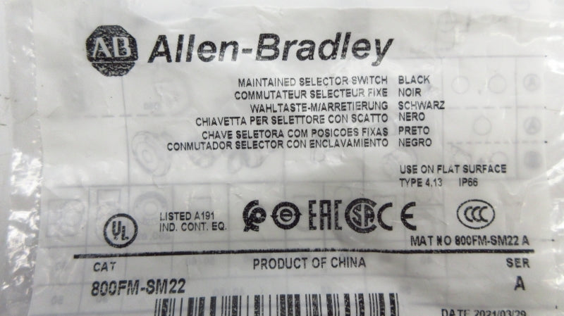 INDUSTRIAL SPARE PART 800FM-SM22 SER. A NSMP