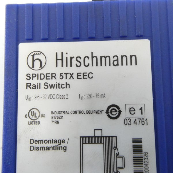 HIRSCHMANN SPIDER5TXEEC 9.6-32VDC UNMP