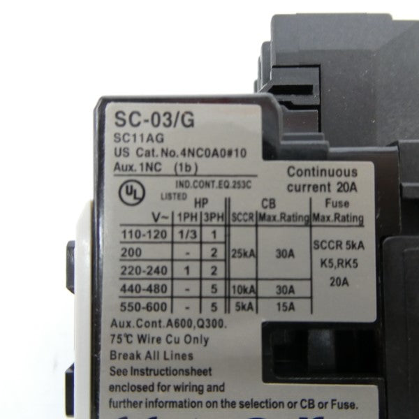 FUJI ELECTRIC SC-03/G 220VDC 20A NSMP