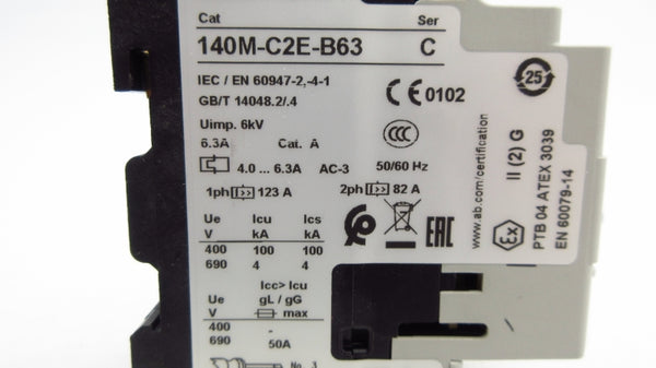 ALLEN BRADLEY 140M-C2E-B63 SER. C 690V 4.0-6.3A NSMP