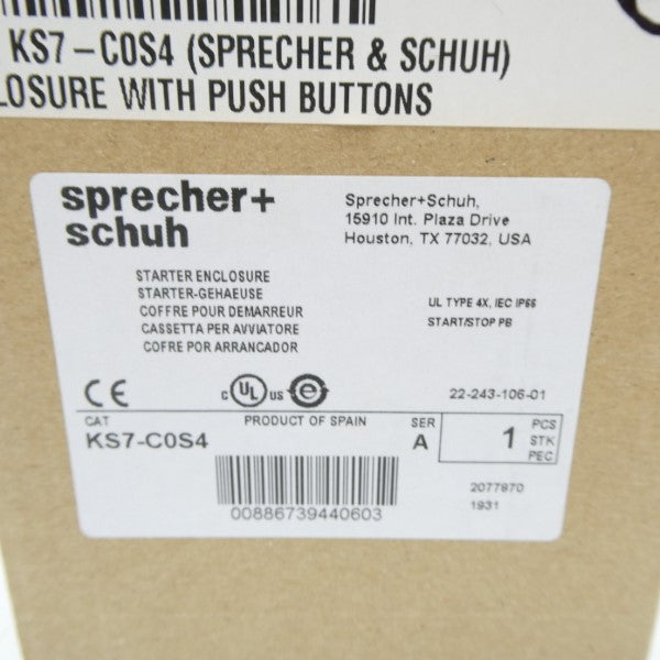 SPRECHER+SCHUH KS7-C0S4 SER. A NSMP