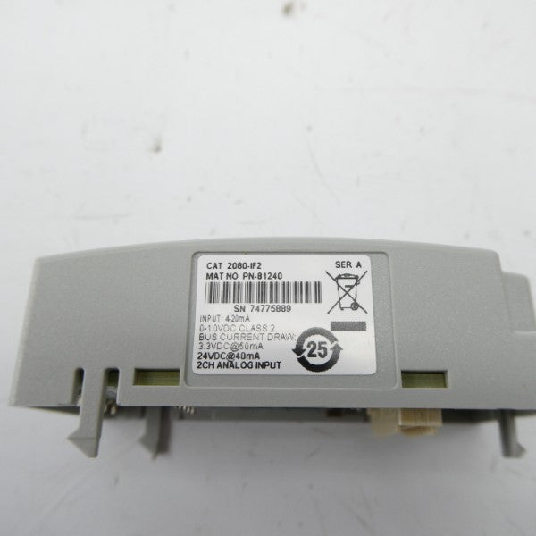 ALLEN BRADLEY 2080-IF2 SER. A 10VDC NSMP