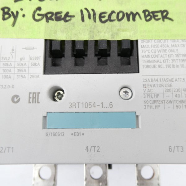 SIEMENS 3RT1054-1AF36 110-127V UNMP