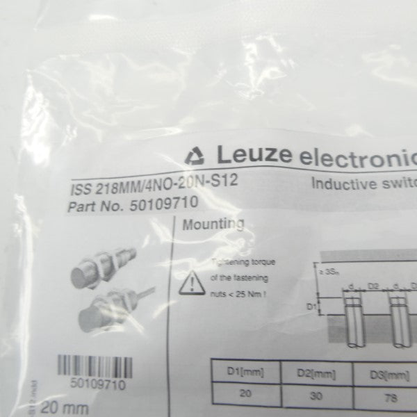 LEUZE 50109710 ISS218MM/4NO-20N-S12 NSMP