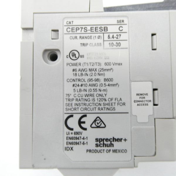 SPRECHER+SCHUH CEP7S-EESB SER. C 600V 5.4-27A NSMP