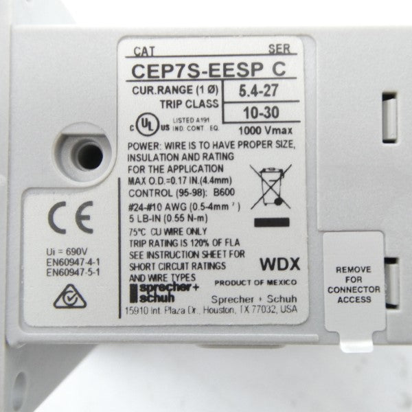 SPRECHER+SCHUH CEP7S-EESP SER. C 1000V 5.4-27A NSMP