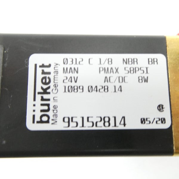 BURKERT 0312C1/8NBRBR 95152814 24VAC/DC 58PSI NSNP