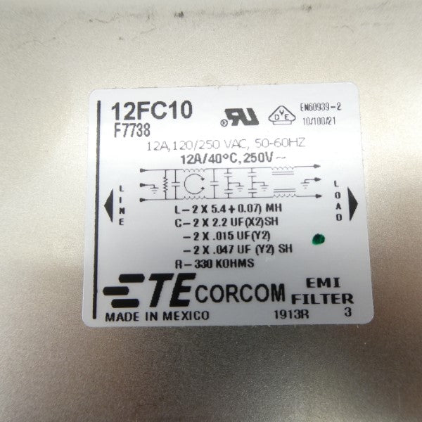 TE CORCOM 12FC10 120/250VAC 12A NSNP