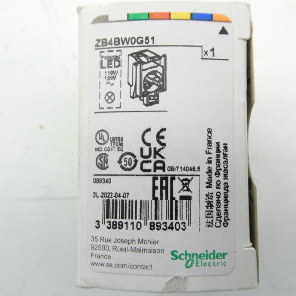 SCHNEIDER ELECTRIC ZB4BW0G51 110/120V NSMP