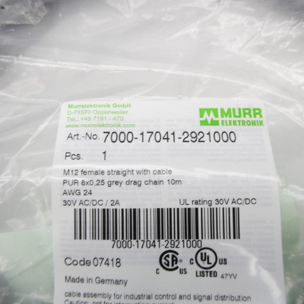 MURR ELEKTRONIK 7000-17041-2921000 30VAC/DC 2A NSMP