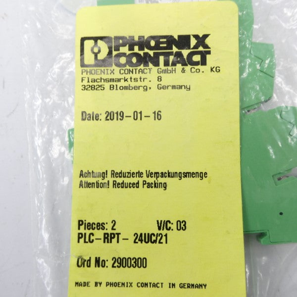 PHOENIX CONTACT PLC-RPT-24UC/21 2900300 NSMP