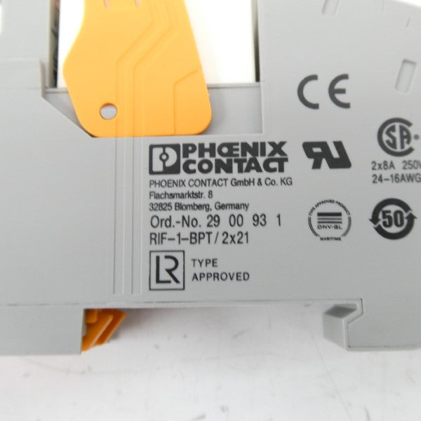 PHOENIX CONTACT RIF-1-BPT/2X21 2900931 250V 8A NSNP