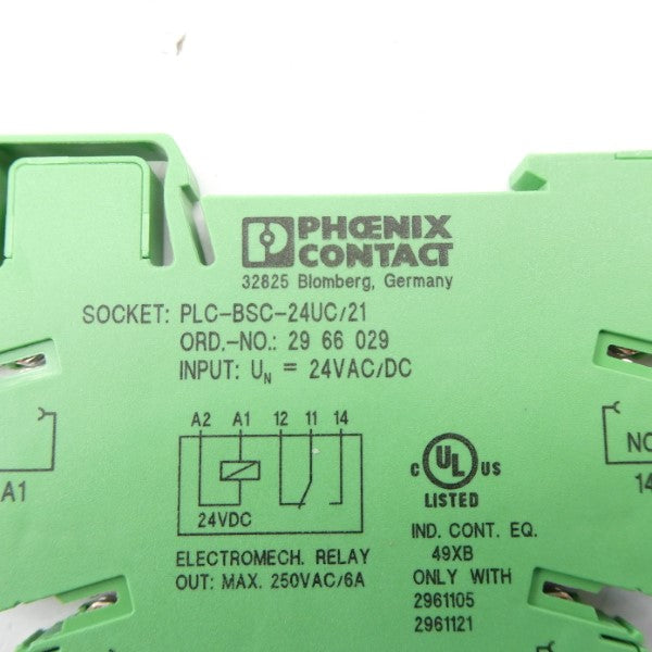 PHOENIX CONTACT PLC-BSC-24UC/21 2966029 24VAC/DC NSNP
