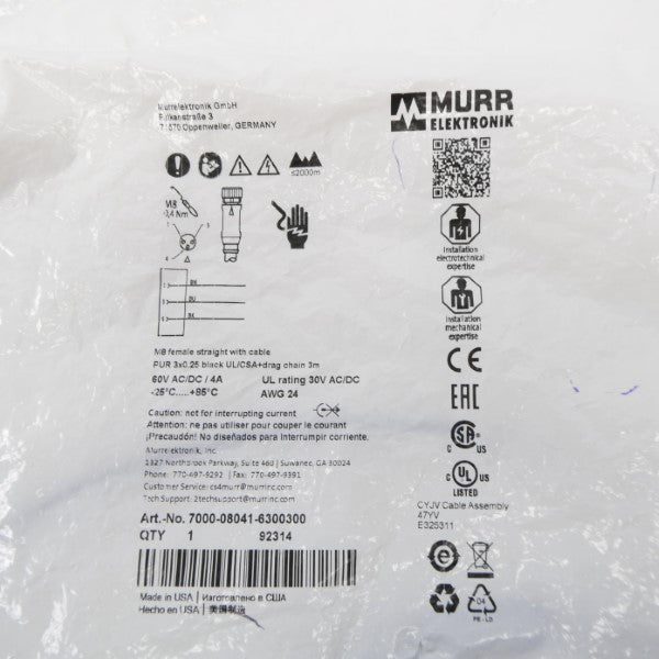 MURR ELEKTRONIK 7000-08041-6300300 60VAC/DC 4A NSMP
