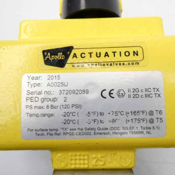 APOLLO A0025U 120PSI NSNP